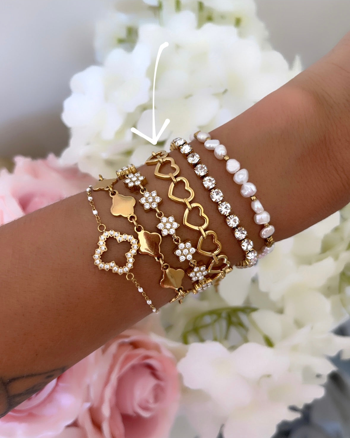 BRACELET GUIRLANDE DE CŒURS