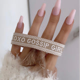 BRACELET BRODÉ GOSSIP GIRL BEIGE