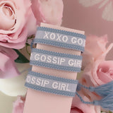 BRACELET BRODÉ GOSSIP GIRL BLEU