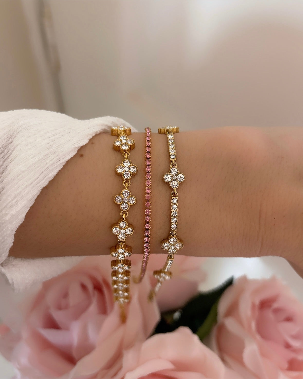 BRACELET MINI RIVIÈRE ROSE
