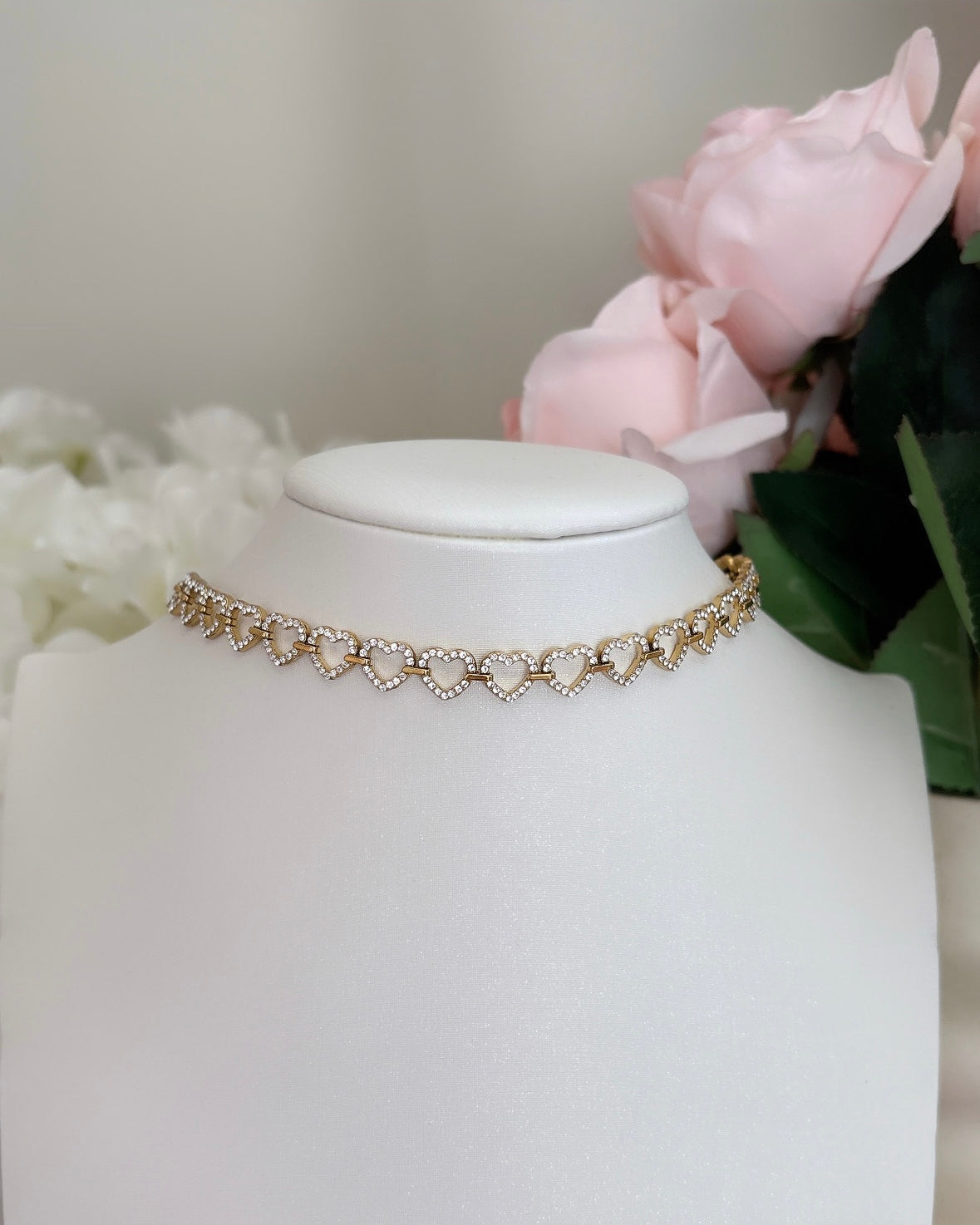 COLLIER GUIRLANDE DE CŒURS SHINE