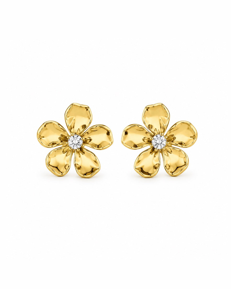 BOUCLES D’OREILLES PÉTALES D’OR
