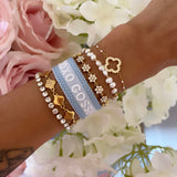 BRACELET BRODÉ GOSSIP GIRL BLEU