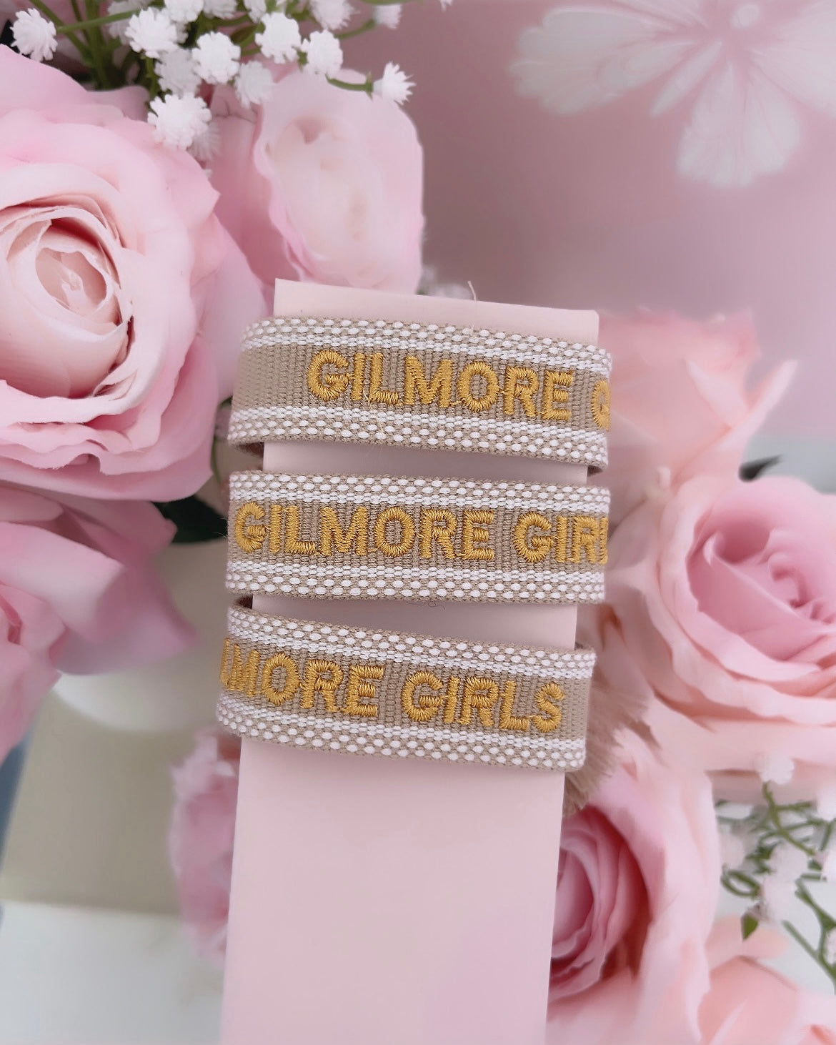 BRACELET BRODÉ GILMORE GIRLS BEIGE