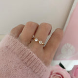 BAGUE DOUBLE MINI COEUR