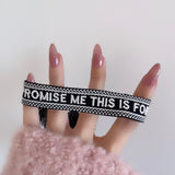 BRACELET BRODÉ PROMISE ME THIS IS FOREVER