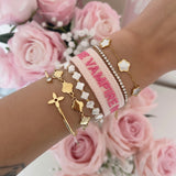 BRACELET BRODÉ THE VAMPIRE DIAIRIES ROSE