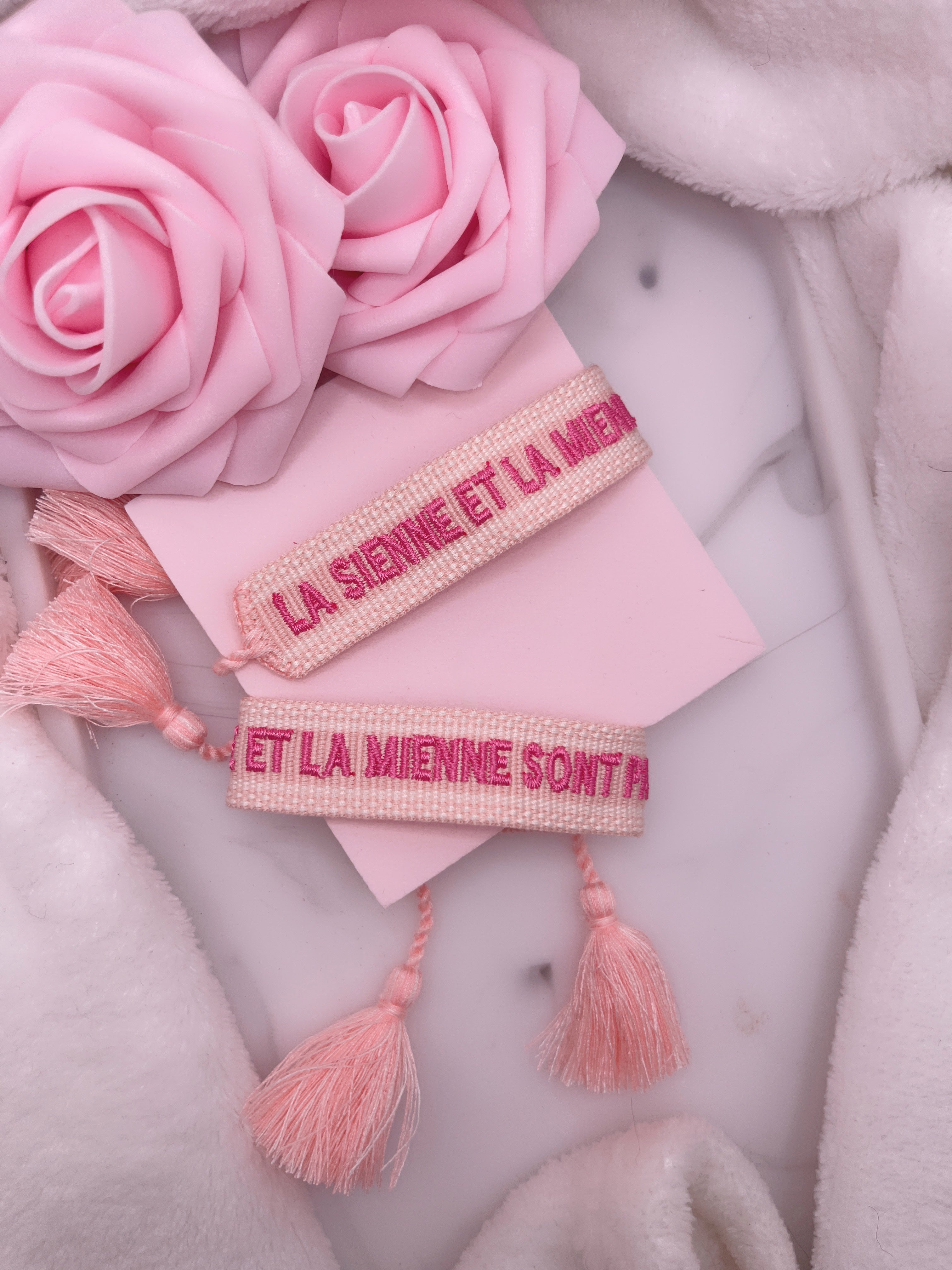 BRACELET LA SIENNE ET LA MIENNE SONT PAREILLES ROSE