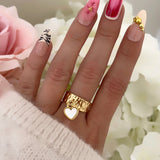 BAGUE COEUR NACRÉ