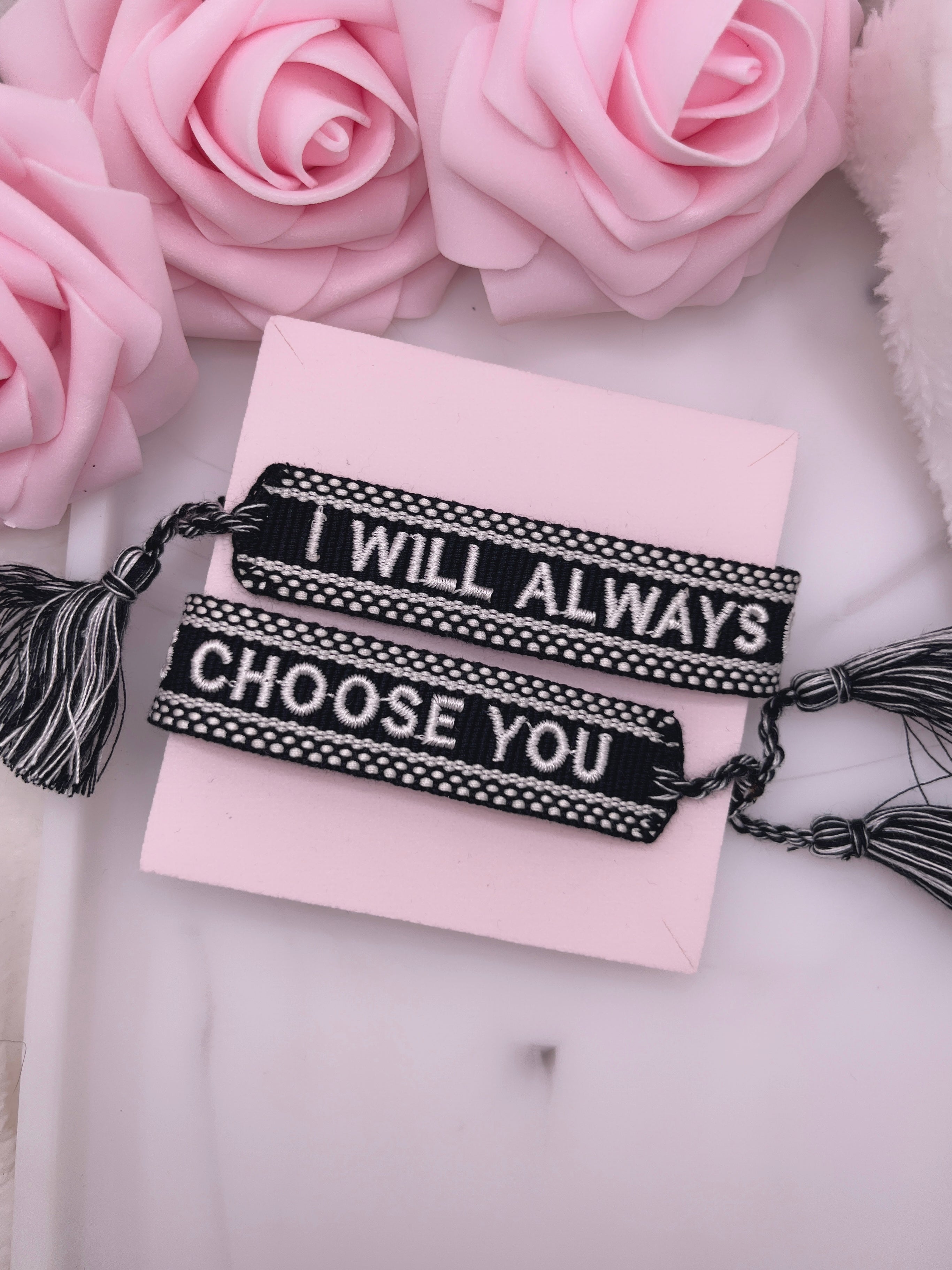 BRACELET I WILL ALYAYS CHOOSE YOU NOIR