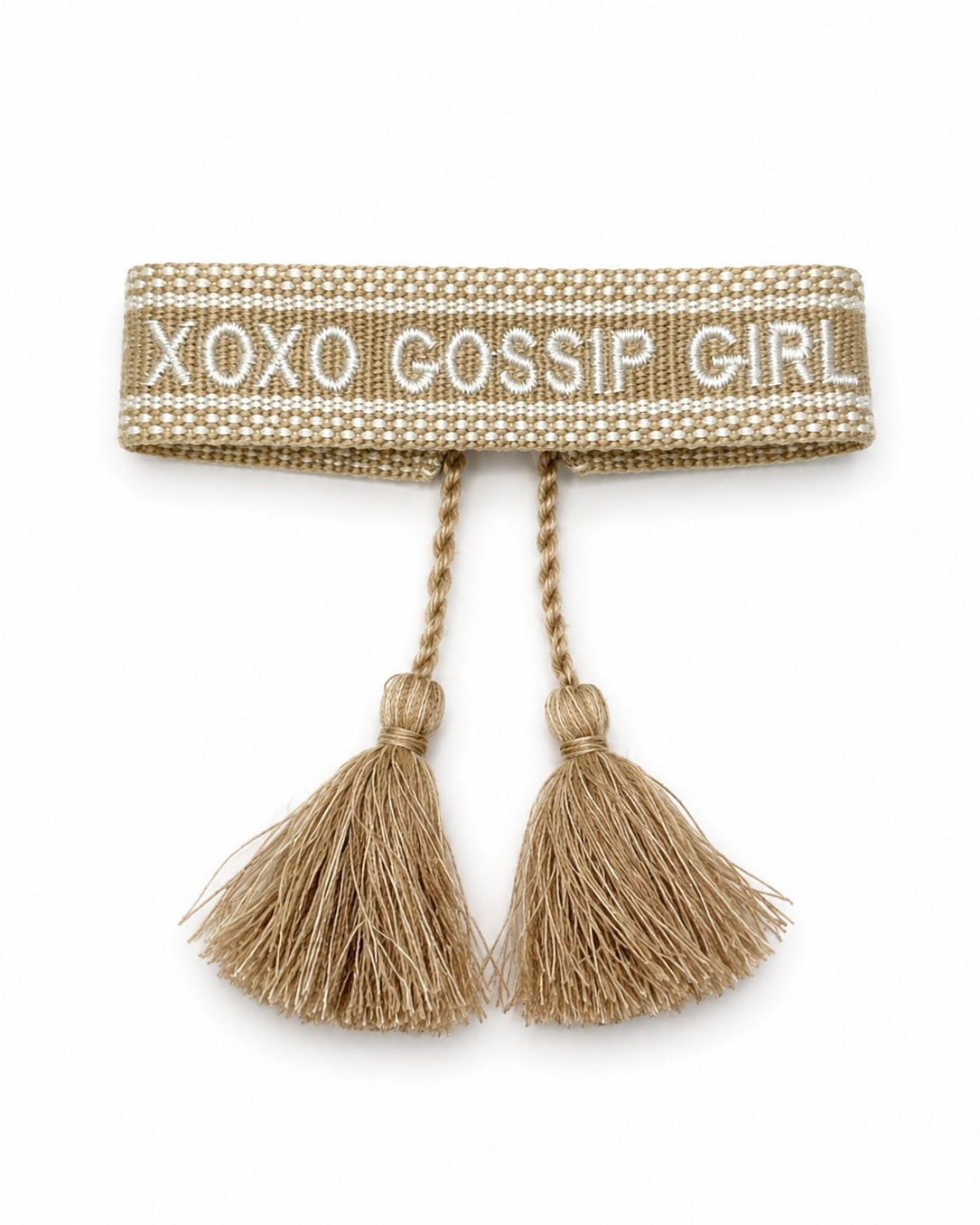 BRACELET BRODÉ GOSSIP GIRL BEIGE