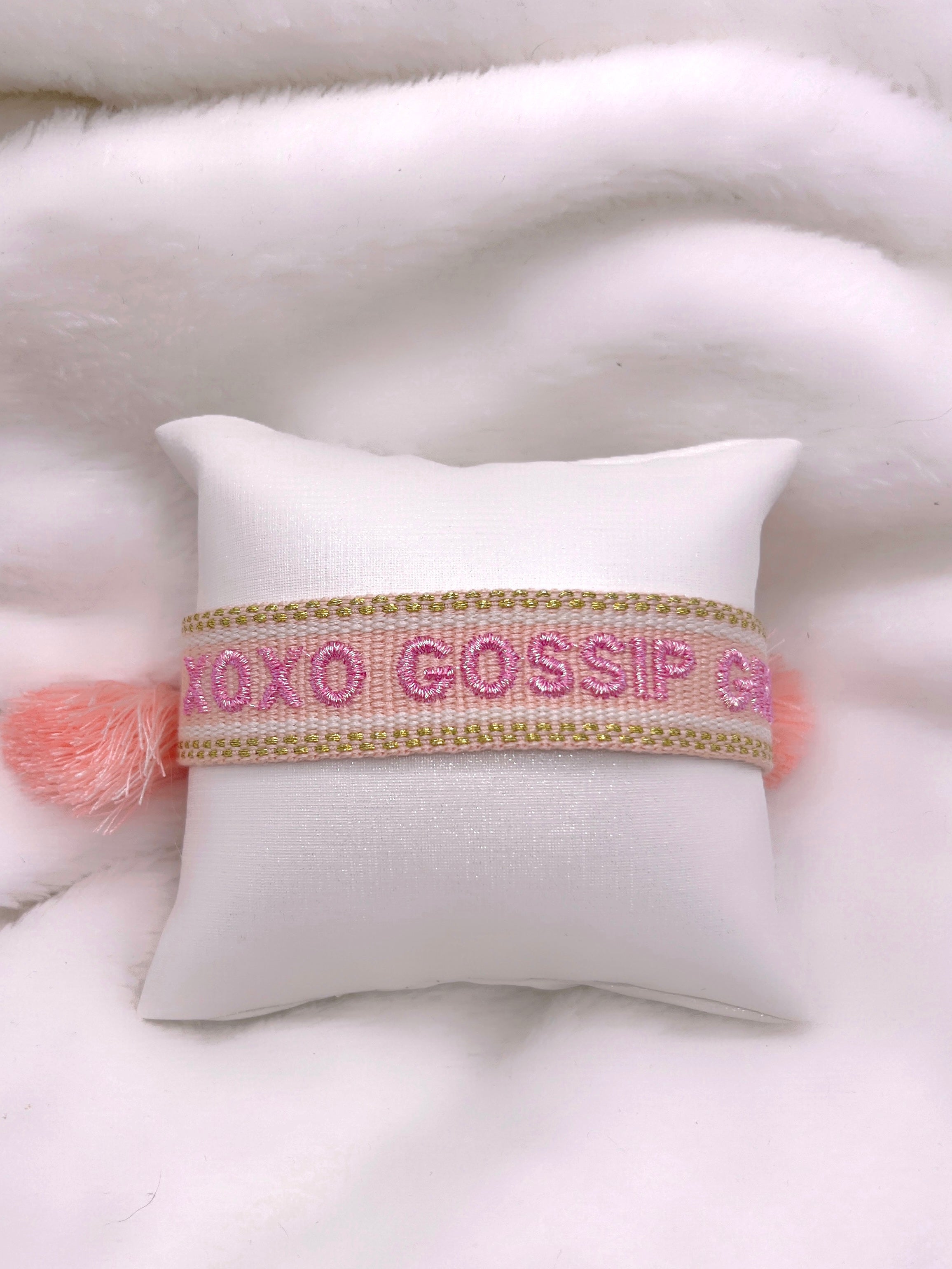 BRACELET BRODÉ GOSSIP GIRL PAILLETTES