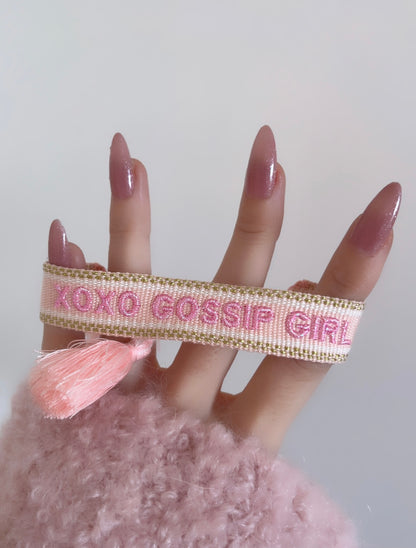 BRACELET BRODÉ GOSSIP GIRL PAILLETTES