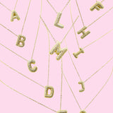 COLLIER LETTRE BUBBLE STRASS