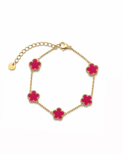 BRACELET CLOVER FUSHIA