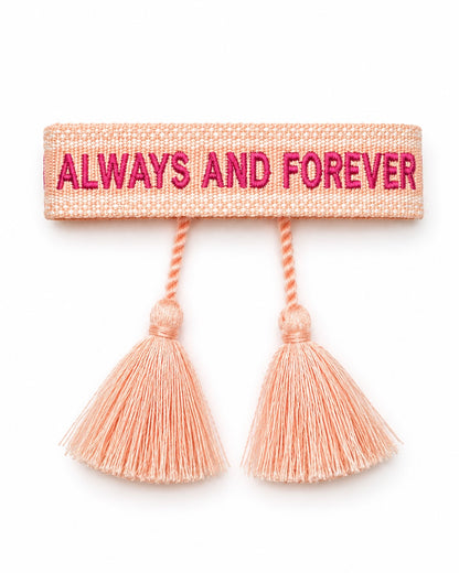 BRACELET BRODÉ ALWAYS AND FOREVER ROSE