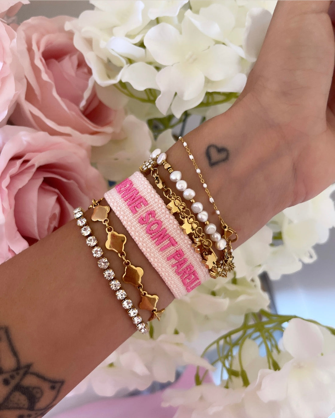 BRACELET LA SIENNE ET LA MIENNE SONT PAREILLES ROSE