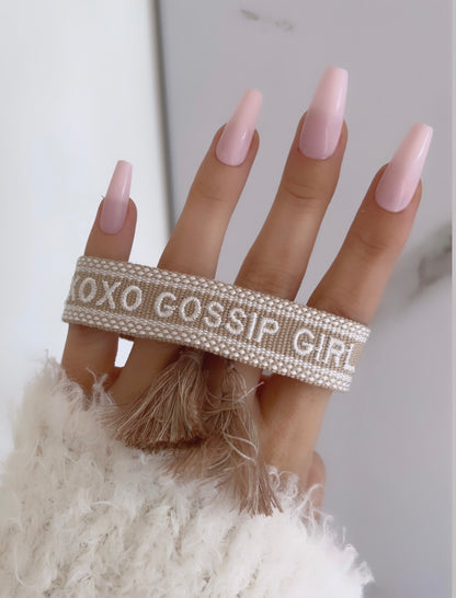 BRACELET BRODÉ GOSSIP GIRL BEIGE