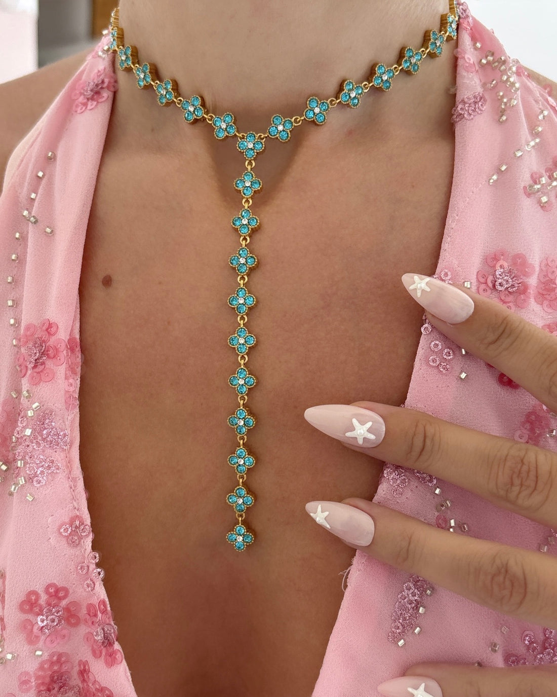 COLLIER ICONIC EN Y BLEU
