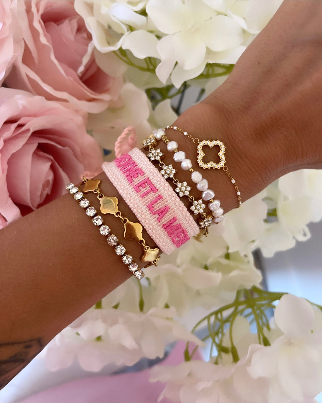 BRACELET LA SIENNE ET LA MIENNE SONT PAREILLES ROSE