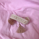 Bracelet « XOXO GOSSIP GIRL » beige