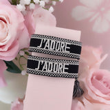 Bracelet « J’adore » noir