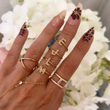 BAGUE LETTRE STRASS