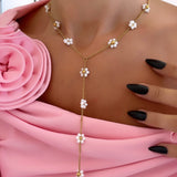COLLIER ROSY BLANC