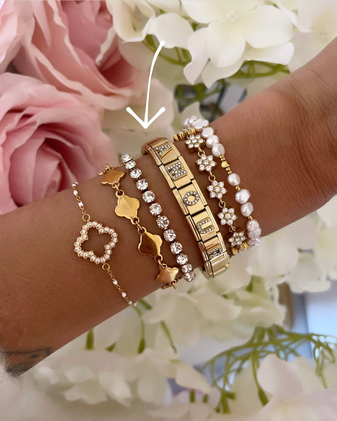 BRACELET AMOUR STRASS