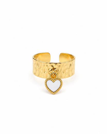 BAGUE COEUR NACRÉ