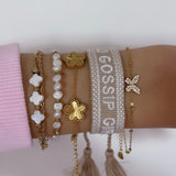 Bracelet « XOXO GOSSIP GIRL » beige