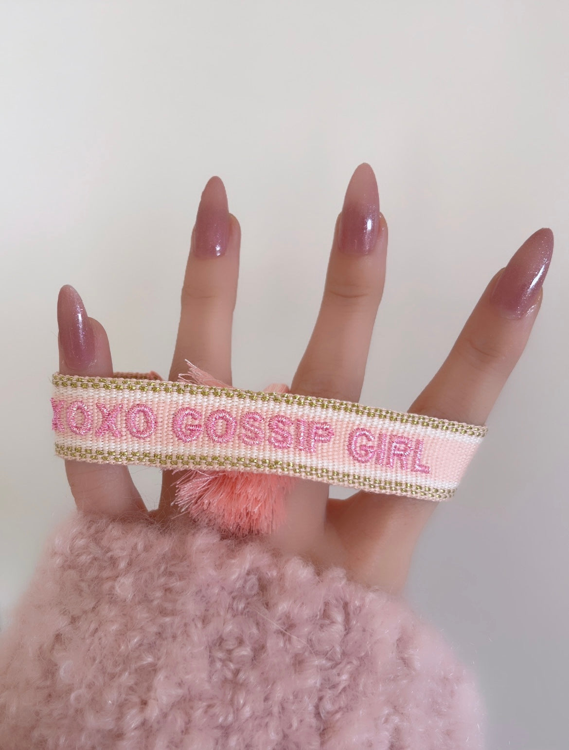 BRACELET BRODÉ GOSSIP GIRL PAILLETTES