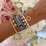 BRACELET BRODÉ PROMISE ME THIS IS FOREVER
