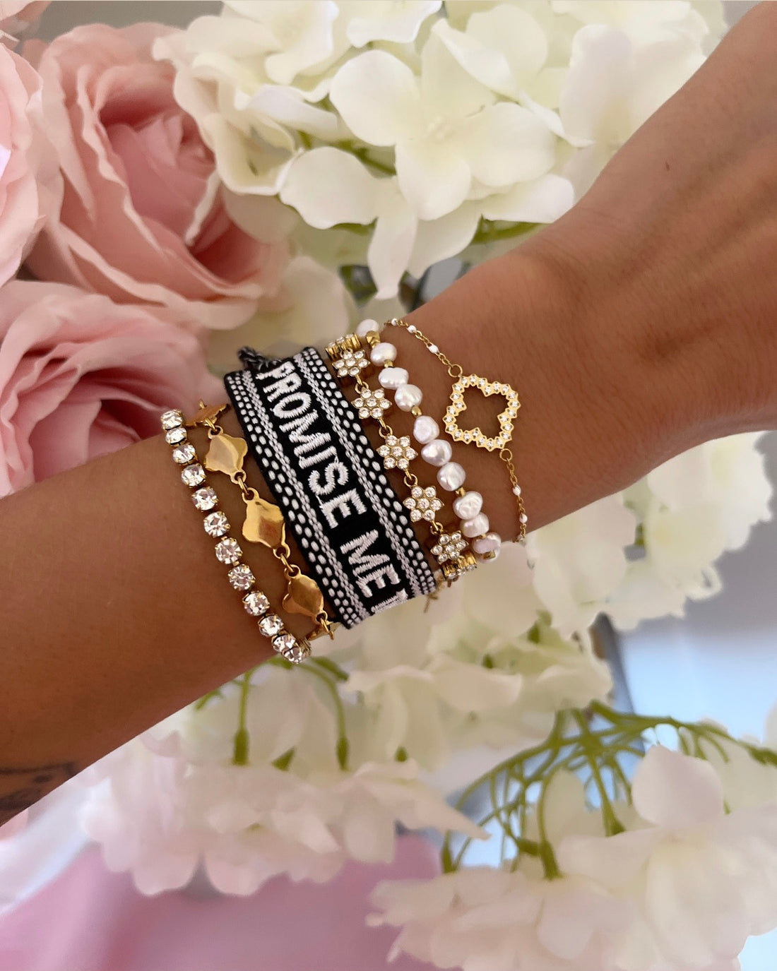 BRACELET BRODÉ PROMISE ME THIS IS FOREVER