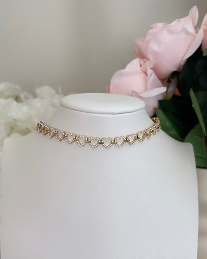 COLLIER GUIRLANDE DE CŒURS SHINE