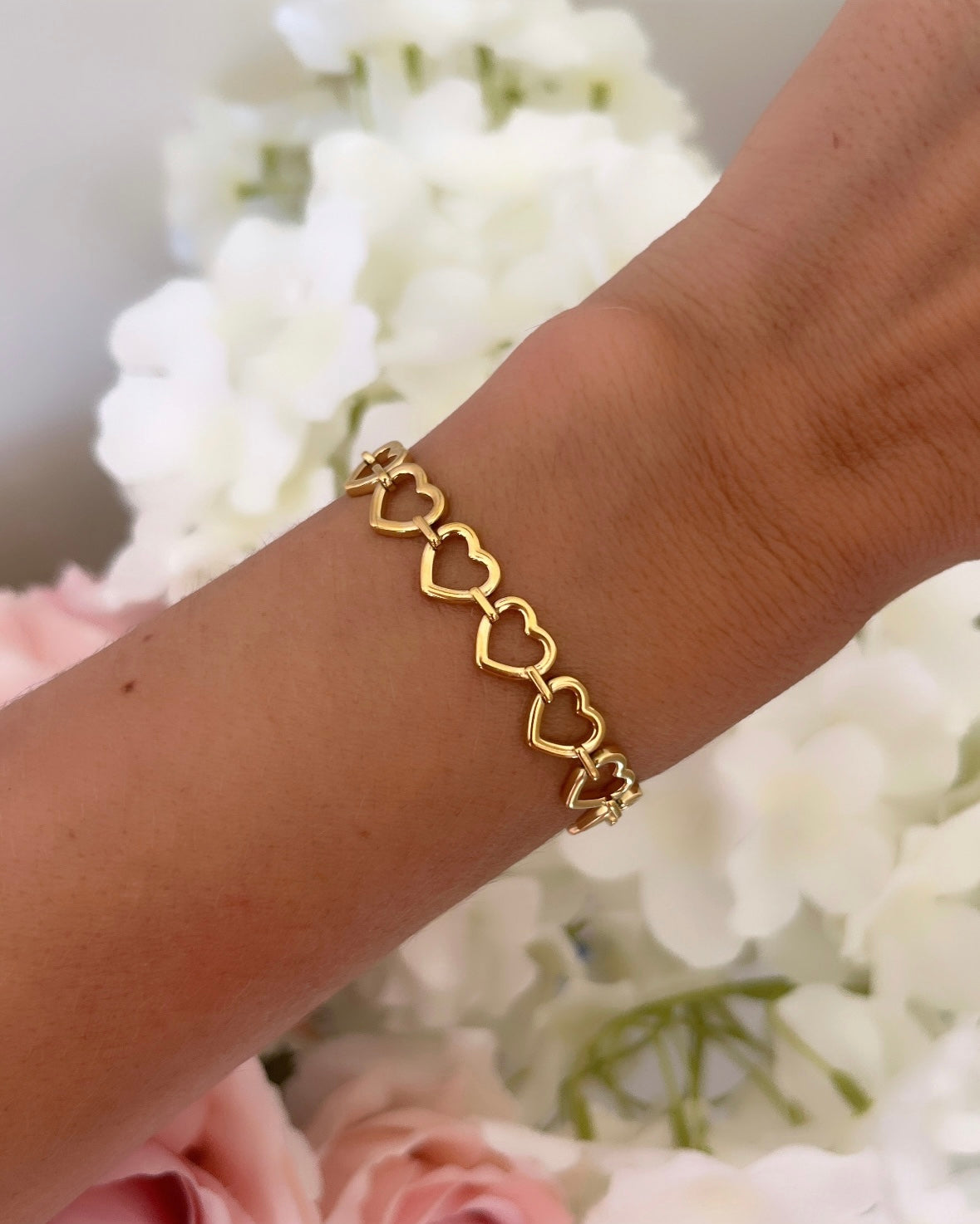 BRACELET GUIRLANDE DE CŒURS