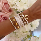 BRACELET BRODÉ J’ADORE BEIGE