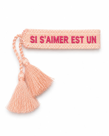 BRACELET BRODÉ SI S’AIMER EST UN PÉCHÉ…