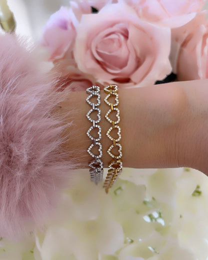 BRACELET GUIRLANDE DE CŒUR SHINE
