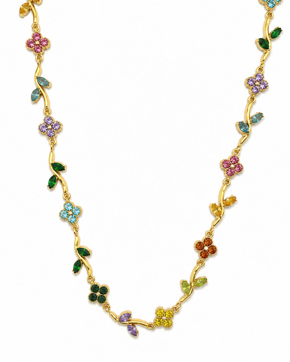 COLLIER JARDIN FLEURI MULTICOLORE