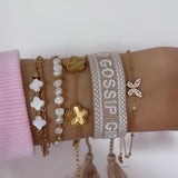 Bracelet « XOXO GOSSIP GIRL » beige