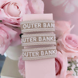 Bracelet brodé « Outer banks  » beige