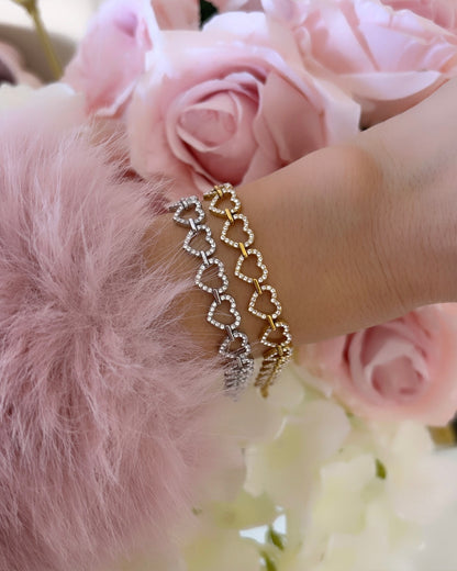 BRACELET GUIRLANDE DE CŒUR SHINE