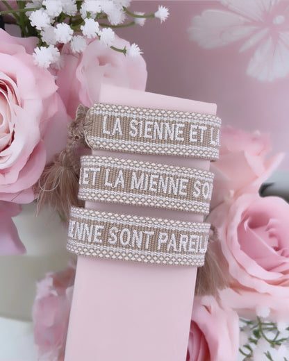 BRACELET LA SIENNE ET LA MIENNE SONT PAREILLES BEIGE
