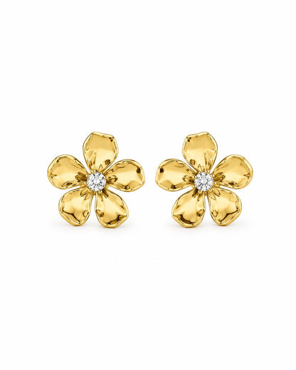 BOUCLES D’OREILLES PÉTALES D’OR
