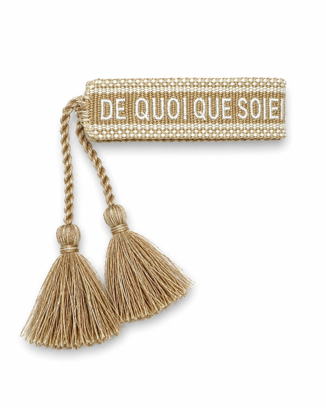 BRACELET DE QUOI QUE SOIENT FAITES NOS ÂMES BEIGE