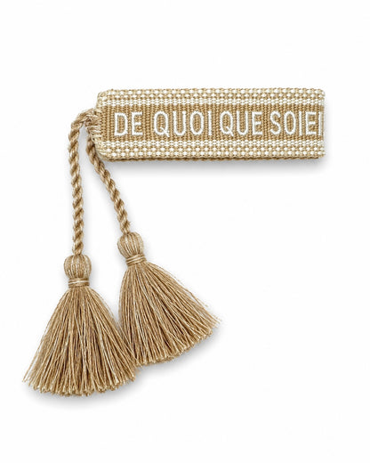 BRACELET DE QUOI QUE SOIENT FAITES NOS ÂMES BEIGE