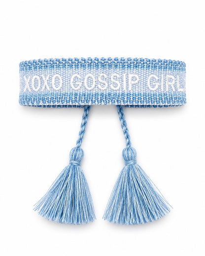 BRACELET BRODÉ GOSSIP GIRL BLEU