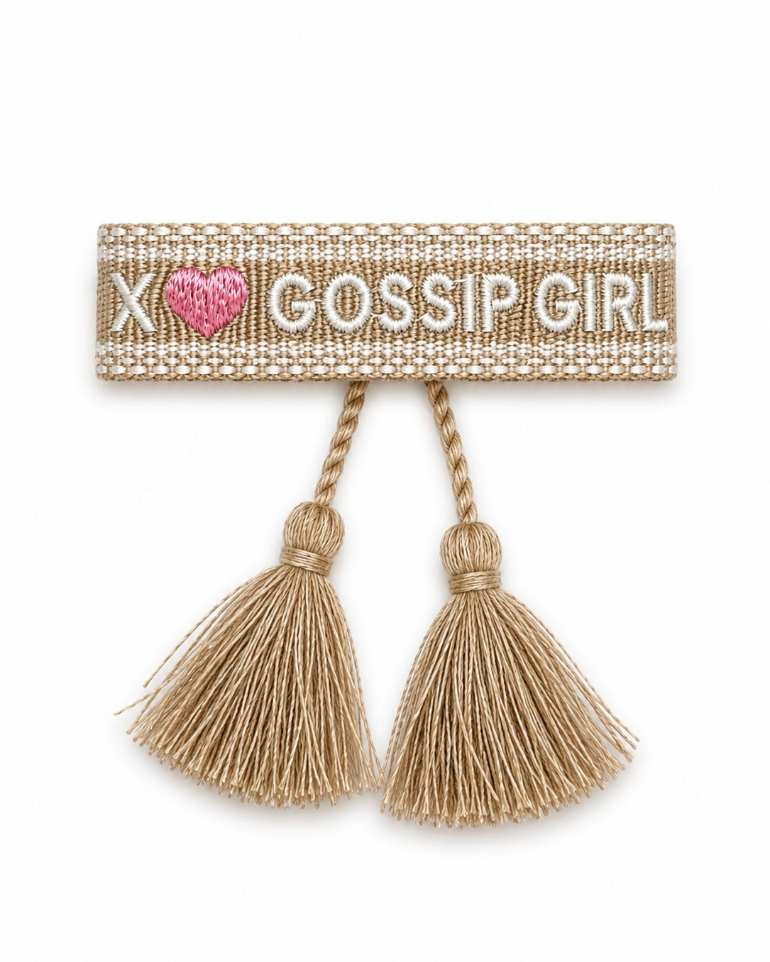 BRACELET BRODÉ GOSSIP GIRL CŒUR