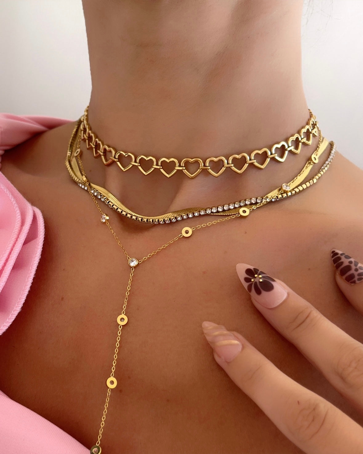 COLLIER GUIRLANDE DE CŒURS